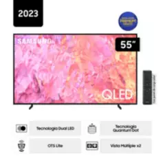 SAMSUNG - Televisor Samsung Smart TV 55" QLED 4K QN55Q60CAGXPE (2023)