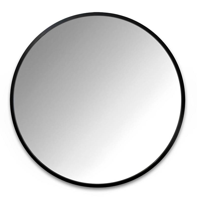 Espejo de Baño Circular con Marco Negro