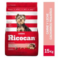 RICOCAN - Ricocan Cachorros Raza Pequeña Alimento para Perros 15 kg Sabor Carne/Leche