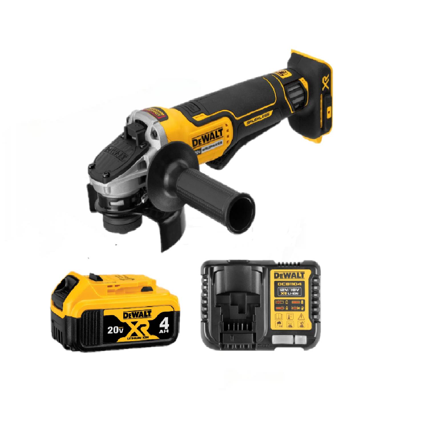 DEWALT AMOLADORA BATERIA DCG405P2.CARGADOR + 2 BATERÍAS