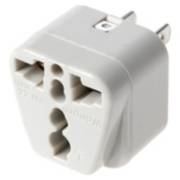 110v-240v enchufe genérico a 3 ronda diente suiza plug adaptador de viaje  internacional, blanca GENERICO