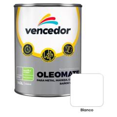 VENCEDOR - Esmalte Sintético Oleo Mate Blanco 1/4 gl