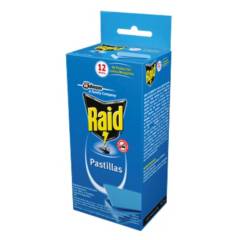 RAID - Repelente para Mosquitos Repuesto Pastillas 12 unidades Blister (160) Repele mosquitos
