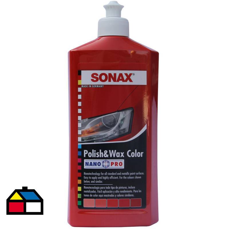 SONAX - Cera para Autos Sonax Polish + Wax Color Rojo 500 ml