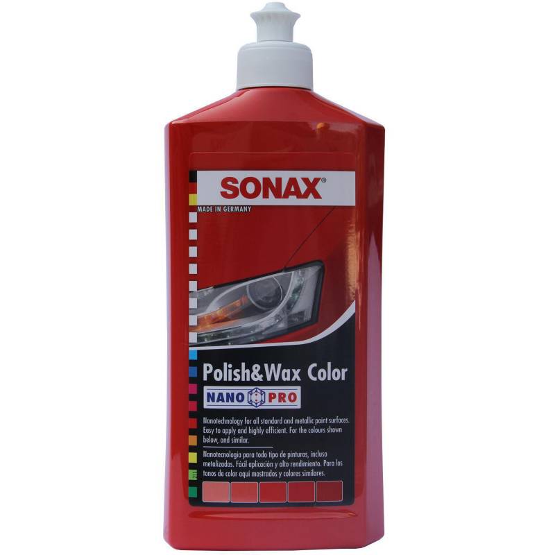 SONAX - Cera para Autos Sonax Polish + Wax Color Rojo 500 ml