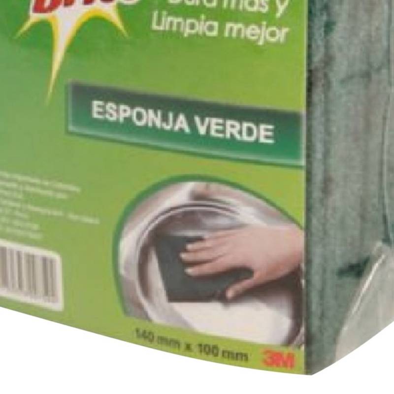 Esponja Verde x 10 Unidades Lava Platos y Menaje