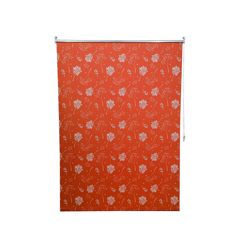 JUST HOME COLLECTION - Cortina Enrollable Flower Rojo 100x100