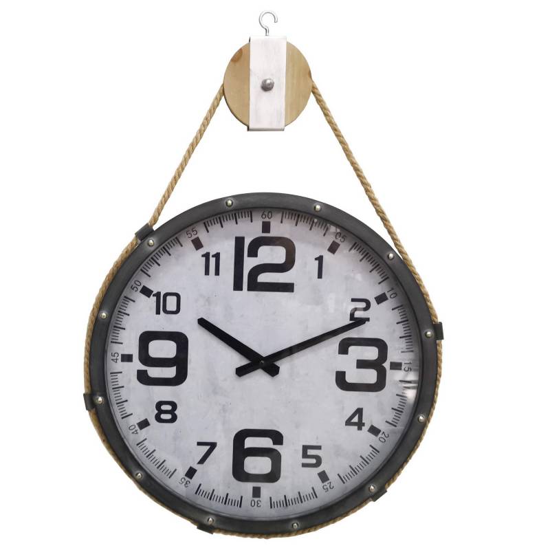 JUST HOME COLLECTION - Reloj Big Number Negro 42x60cm