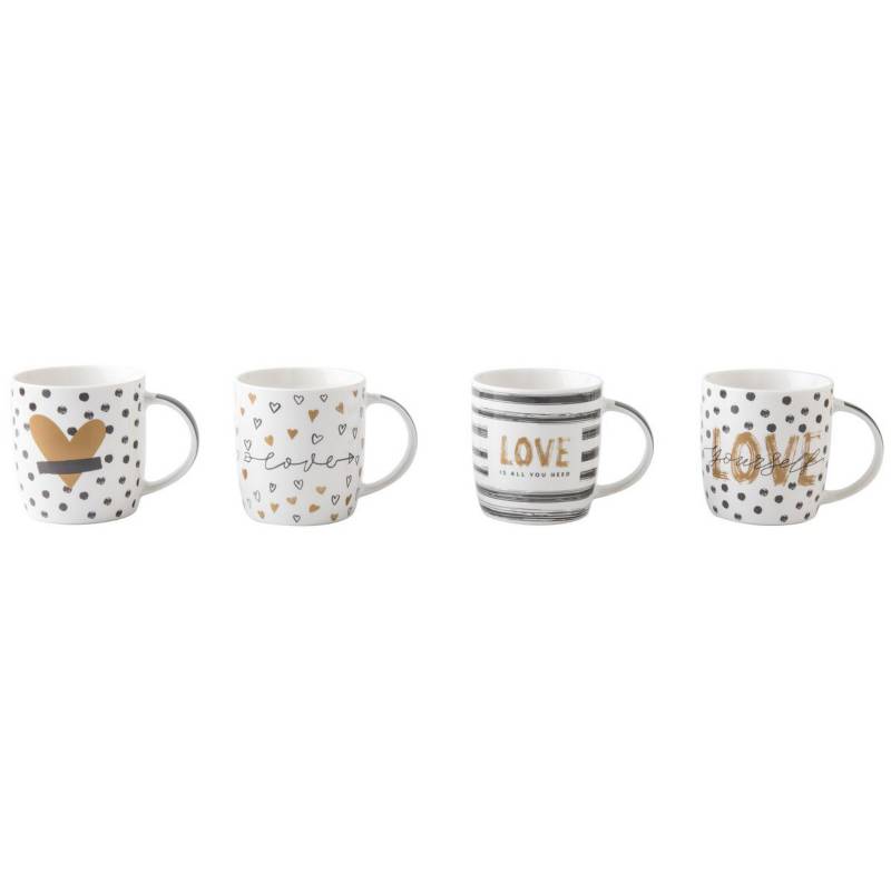 JUST HOME COLLECTION - Taza Céramica Love 355ml Colores