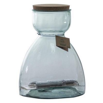 Garrafa Botella 12L Vidrio Azul 27x42x27cm