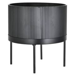 JUST HOME COLLECTION - Portavela Decorativa Metal Negro 9x22cm