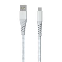 Cable USB a Micro 3m Plata