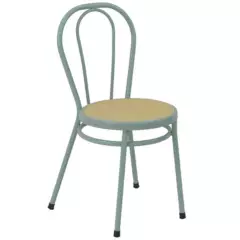 JUST HOME COLLECTION - Silla Metal Nat/Menta