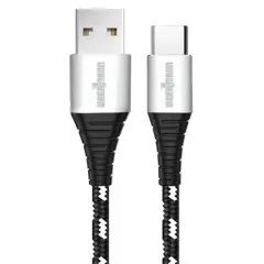 UBERMANN - Cable USB a Type-C 2m Ubermann Blanco/Negro