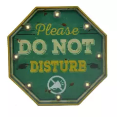 JUST HOME COLLECTION - Letrero LED Do Not Disturb Verde