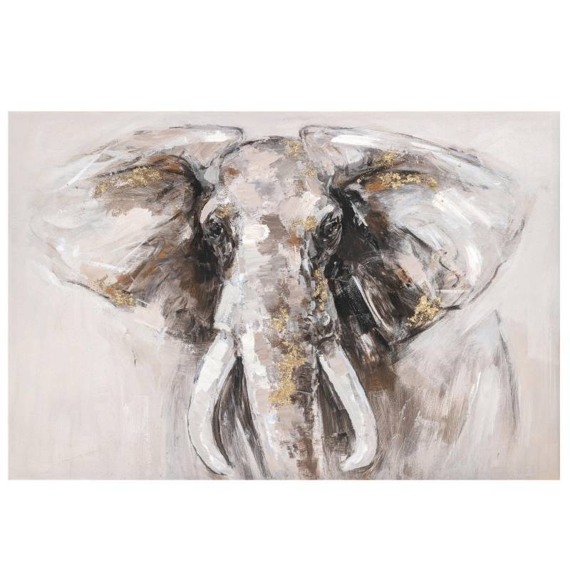HOMY - Cuadro Canvas Elefante Cara 120x80cm