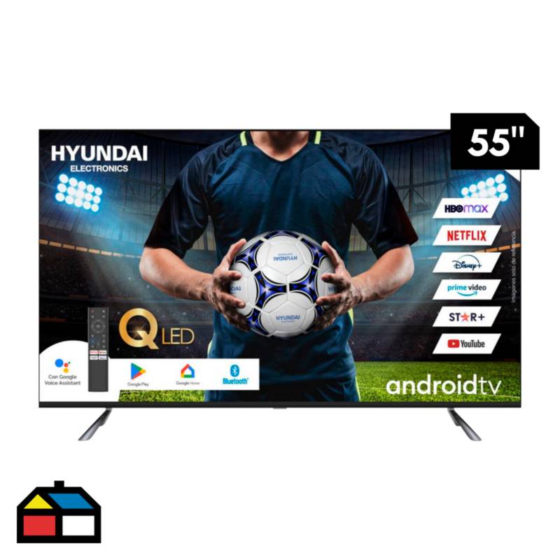 HYUNDAI - Televisor Hyundai 4K QLED Android 55" HYLED5523QA4K