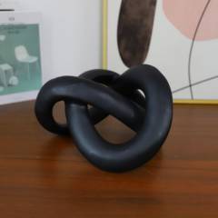 HOMY - Figura Geom Ovalos Negro 25cm