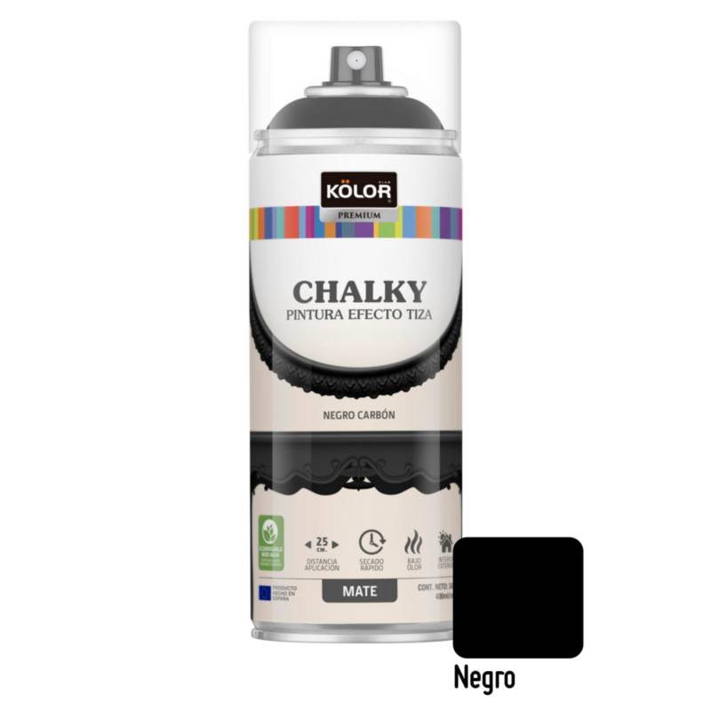 KOLOR - Kolor Chalky Spray Negro Carbón 400ml