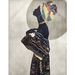 HOMY - Cuadro Canvas Africana 80x100 cm