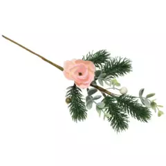 DEAR SANTA - Pick Navideño con flor vintage 35cm