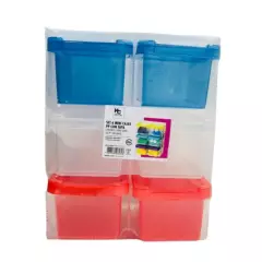 JUST HOME COLLECTION - Set 6 Mini Cajas Organizadoras con Tapa