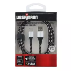 UBERMANN - Cable USB A Tipo-C 2M KEV