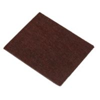 Fieltro adhesivo rectangular 9 x 9 cm marrón