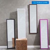 Espejo rectangular blanco o negro 37 x 129 cm