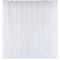 Cortina de baño 178 x 180 cm Cuadrados blanco