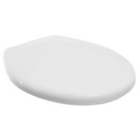 Tapa para inodoro ovalado de plástico blanco