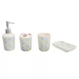 Kit de 4 accesorios de baño cerámica Puntos