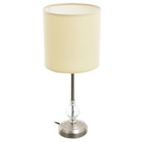 Lámpara de mesa Firenze de tela beige 1 luz