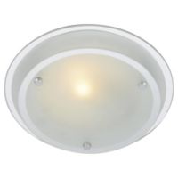 Plafón Ovni de vidrio blanco 23,5 cm 1 luz E27