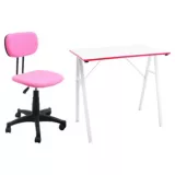 Juego de silla y escritorio fucsia 73 x 73 x 57 cm