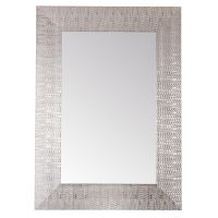 Espejo rectangular plateado 50 x 70 cm