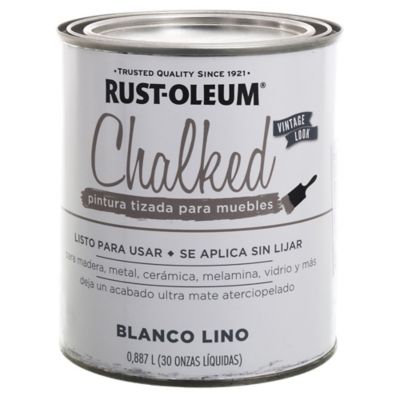 Pintura Tizada Chalk Paint Brochable Blanco Lino 0,887 L Chalked