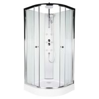 Cabina de ducha esquinera 90 x 90 x 223 cm blanco