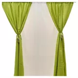 Pack de 4 cortinas de tela 145 x 220 cm verde