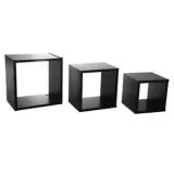 Set de 3 cubos montado al aire negro