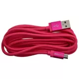Cable micro USB 3 m rosa
