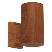 Aplique exterior cilindro unidireccional madera E27