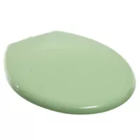 Tapa para inodoro ovalado de plástico acolchado verde