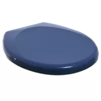 Tapa para inodoro ovalado de plástico acolchado azul