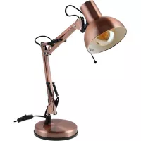 Lámpara de escritorio cobre 1 luz E27