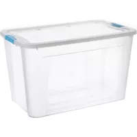 Caja organizadora de plástico con tapa Ulraforte transparente 68 L