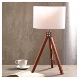Lámpara de mesa Lisse 1 luz E27 blanco y natural