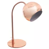 Lámpara de mesa Amadora 1 luz E27 cobre