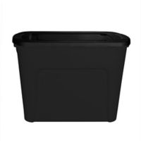 Caja organizadora de plástico con tapa Ecobox negra 80 L