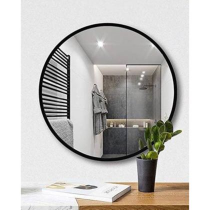 Espejo de baño redondo negro 60 cm - Sodimac.com.uy